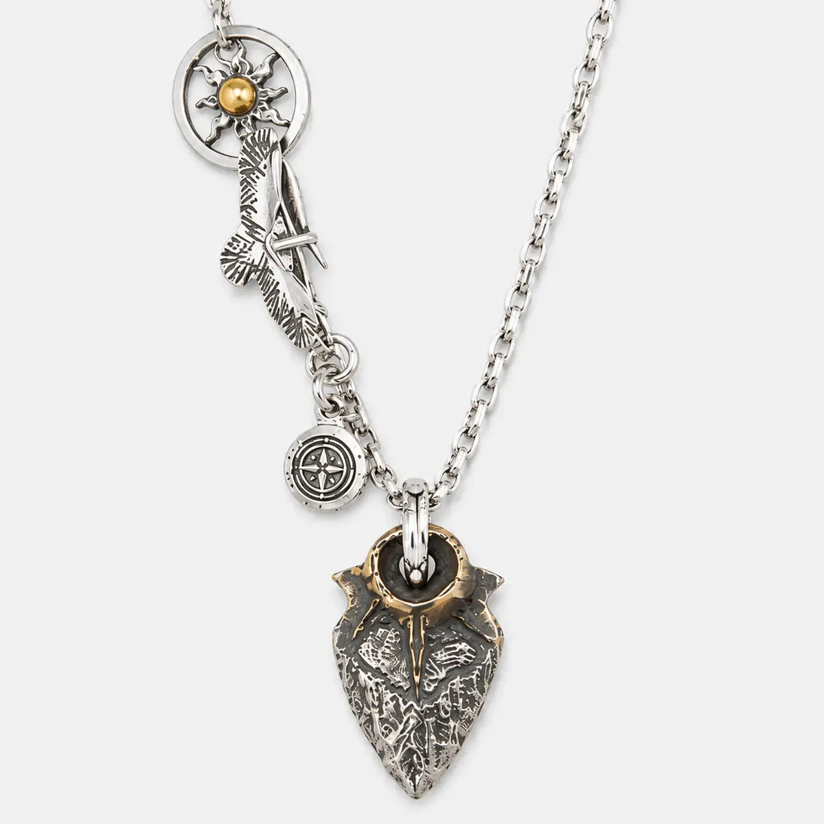 Horizon Blue Sun Stone with Eagle Head Bail & Suncrest Set