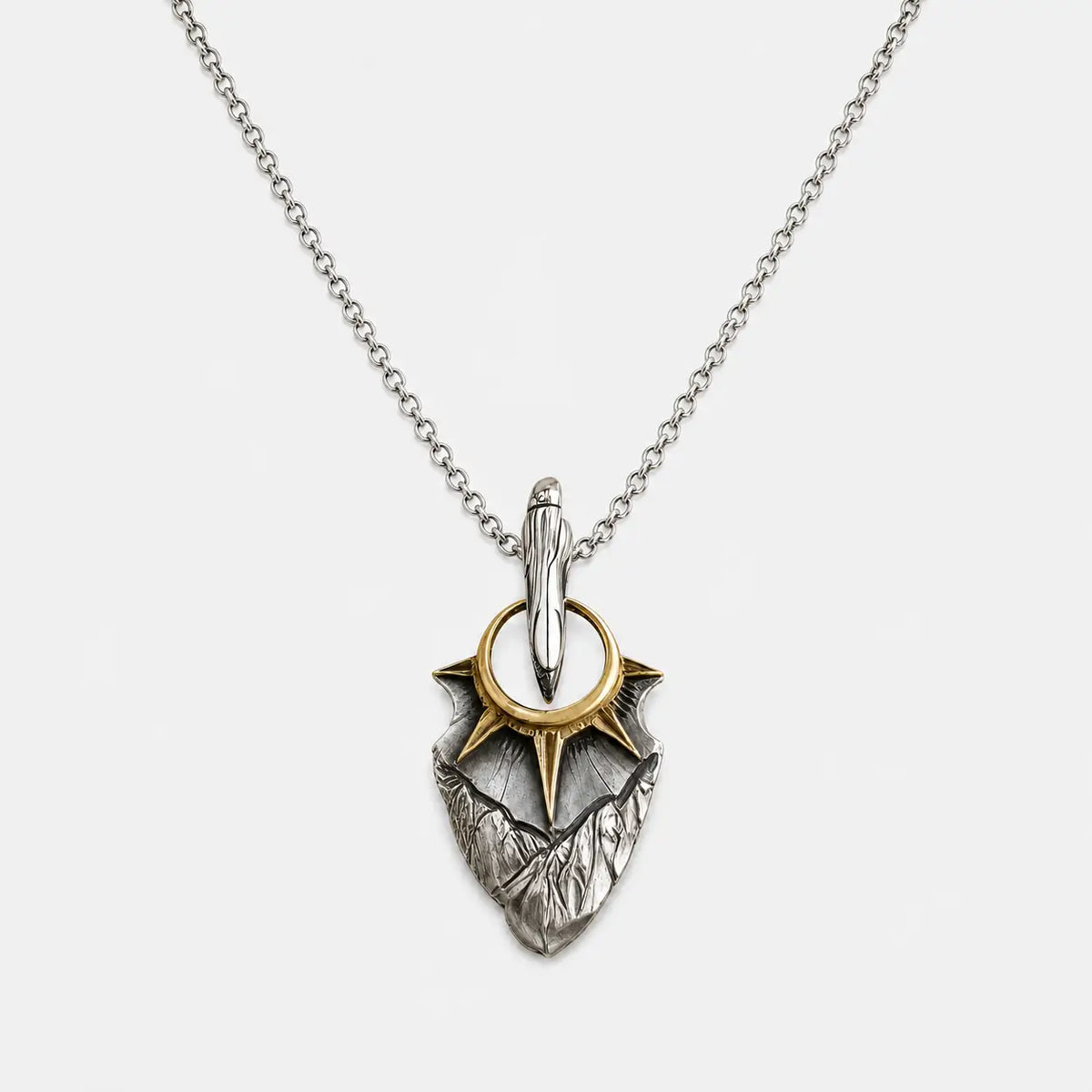 Horizon Blue Sun Stone with Eagle Head Bail