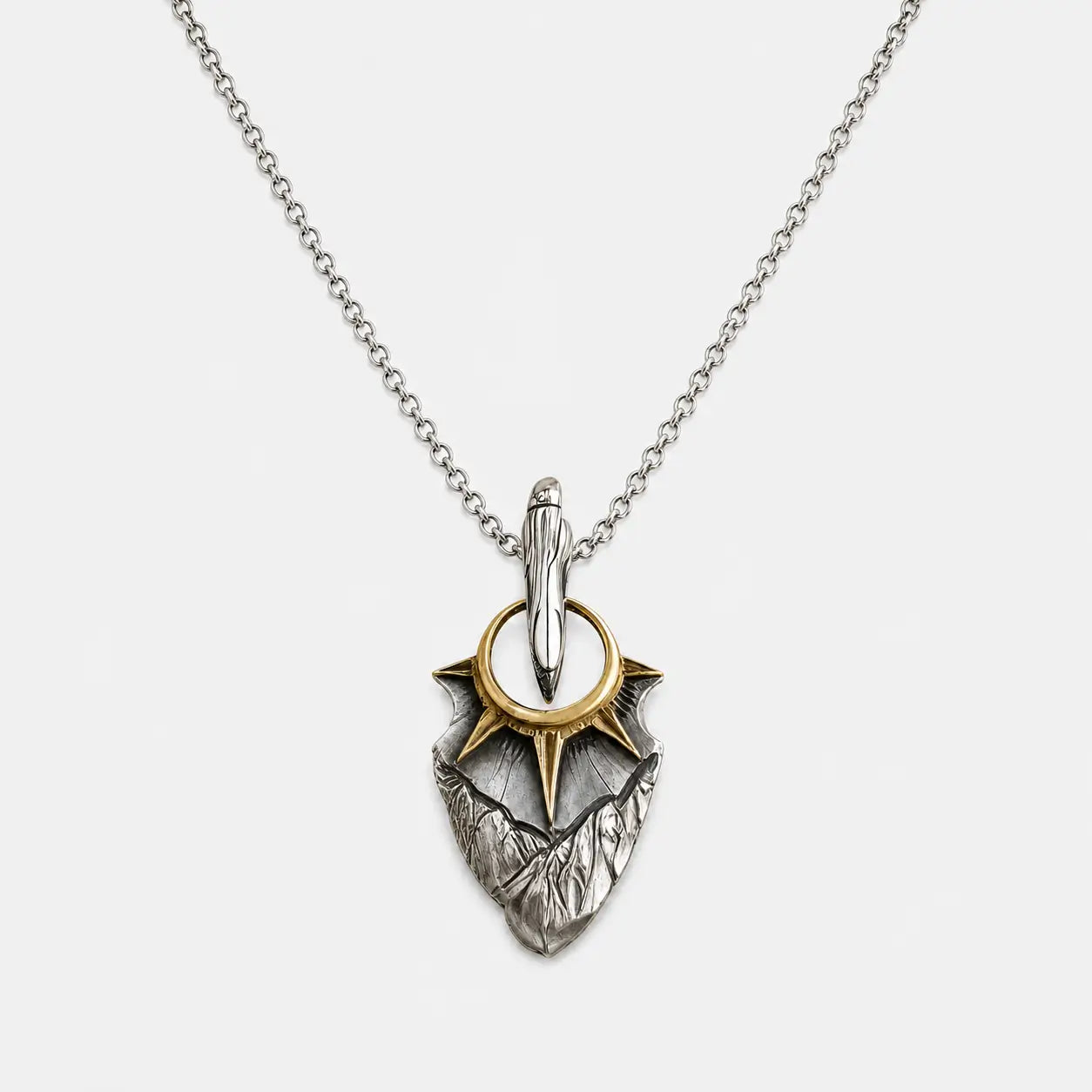 Horizon Blue Sun Stone with Eagle Head Bail