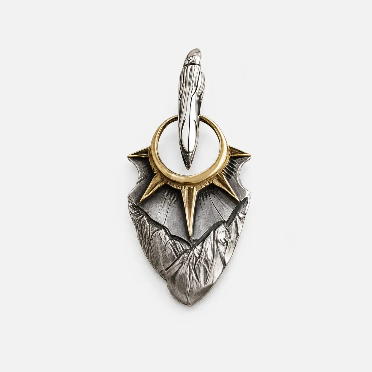 Horizon Blue Sun Stone with Eagle Head Bail