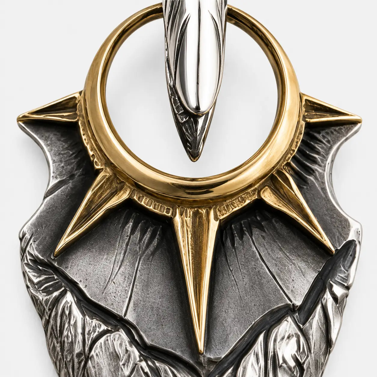 Horizon Blue Sun Stone with Eagle Head Bail