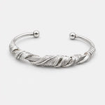 Horizon Blue Twist Feather Bangle