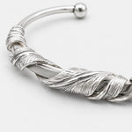 Horizon Blue Twist Feather Bangle