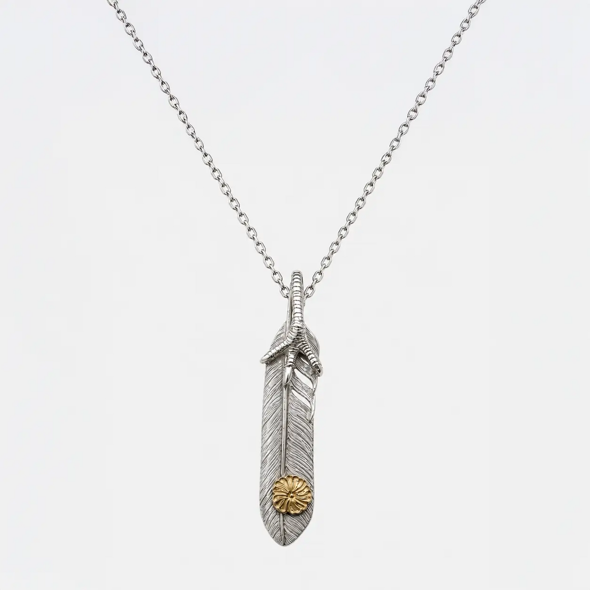 Ken Kikuchi K24 Point Feather with Claw Pendant