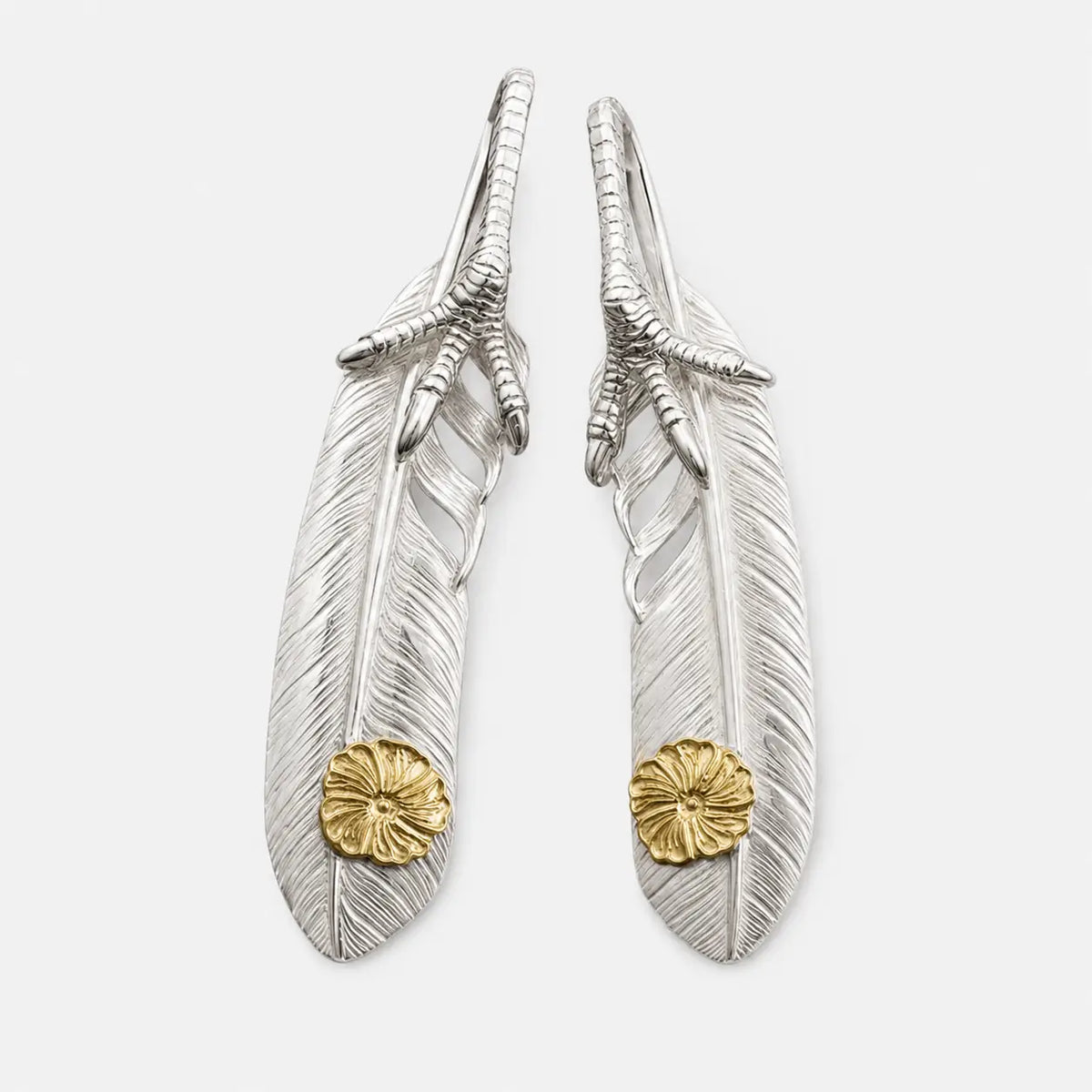 Ken Kikuchi K24 Point Feather with Claw Pendant