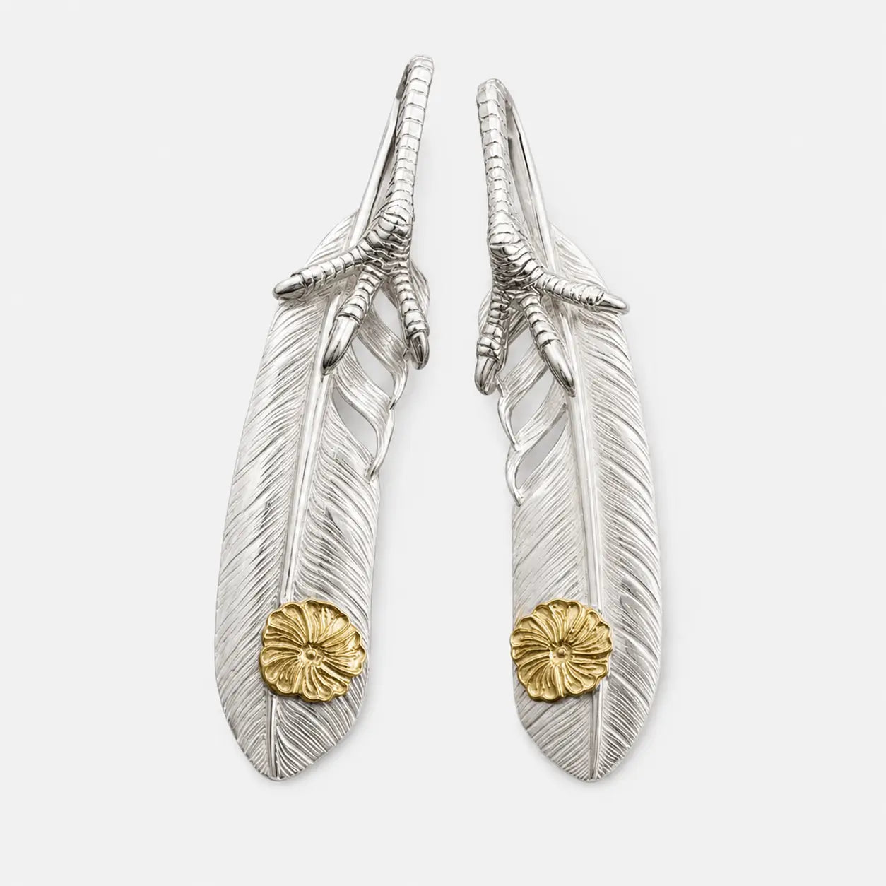 Ken Kikuchi K24 Point Feather with Claw Pendant