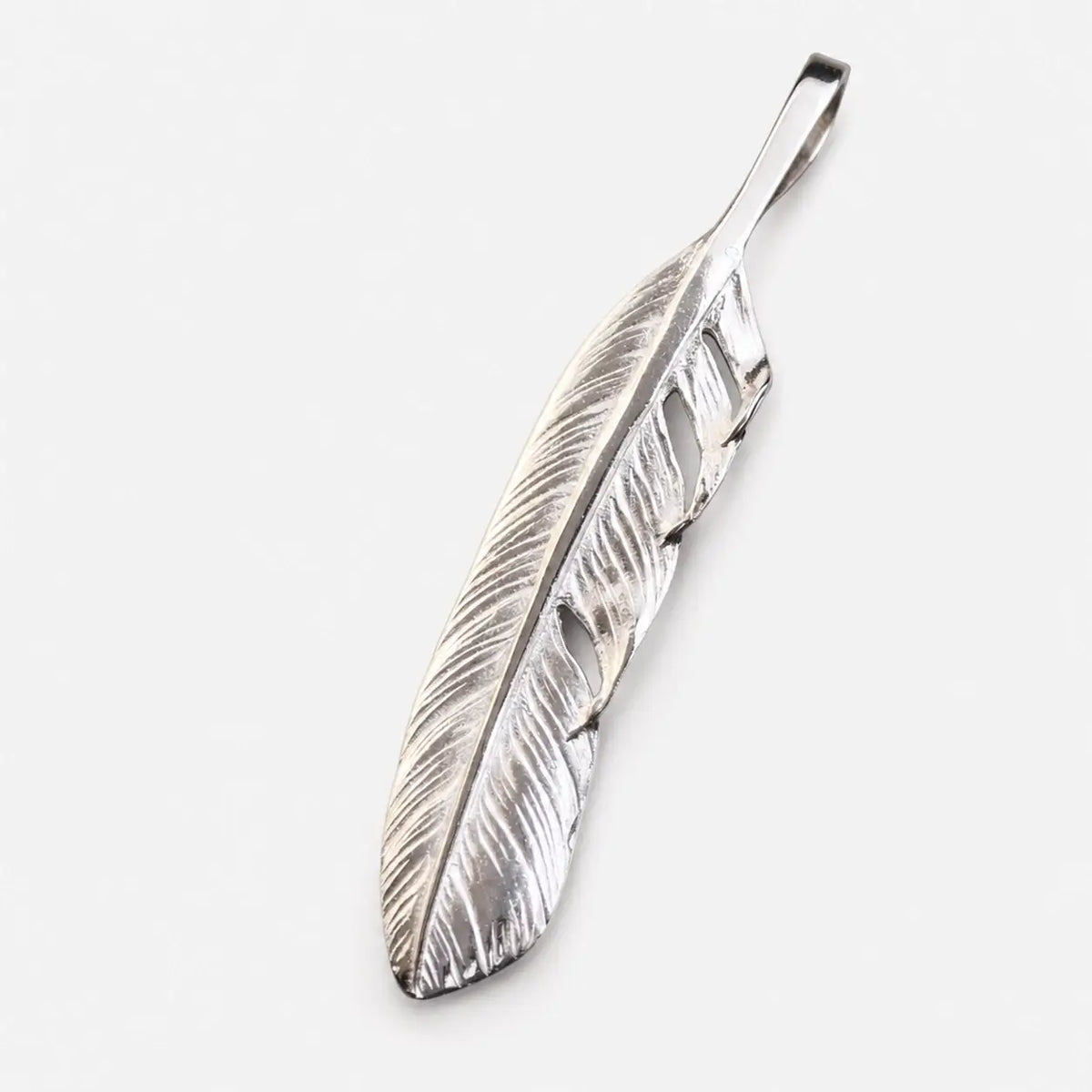 Ken Kikuchi Silver Feather Pendant F-23/F-24