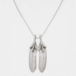 Ken Kikuchi Silver Feather with Claw Pendant