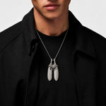 Ken Kikuchi Silver Feather with Claw Pendant