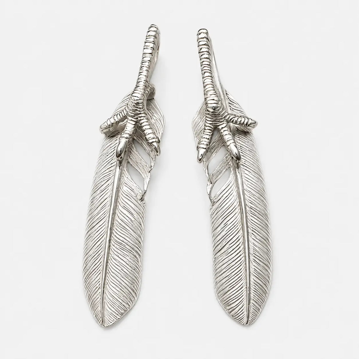 Ken Kikuchi Silver Feather with Claw Pendant