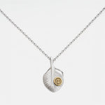 Ken Kikuchi Small K24 Point Silver Feather Pendant F-35/F-36