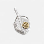 Ken Kikuchi Small K24 Point Silver Feather Pendant F-35/F-36
