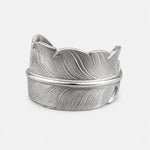Larry Smith Eagle Head Feather Ring