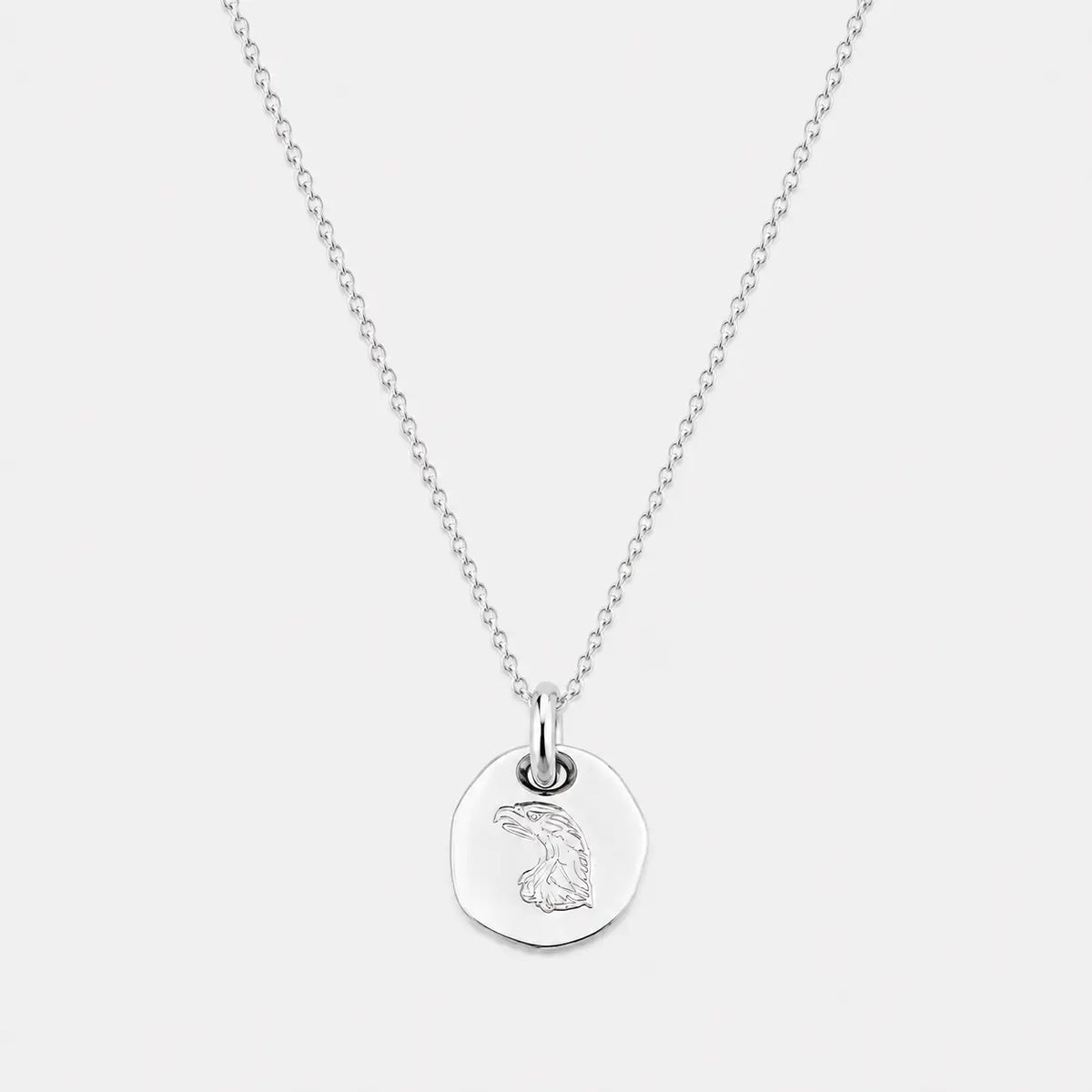 Larry Smith Eagle Head Stamped Pendant