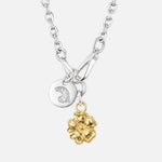 Larry Smith Rose & Stamped Eagle Head Necklace