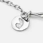 Larry Smith Rose & Stamped Eagle Head Necklace