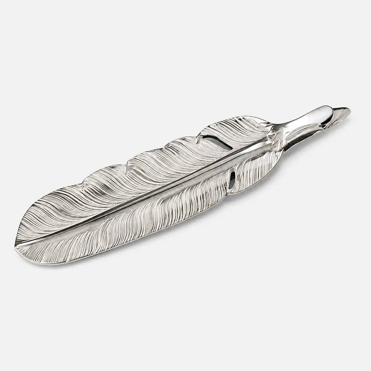Larry Smith Silver Eagle Head Feather Pendant