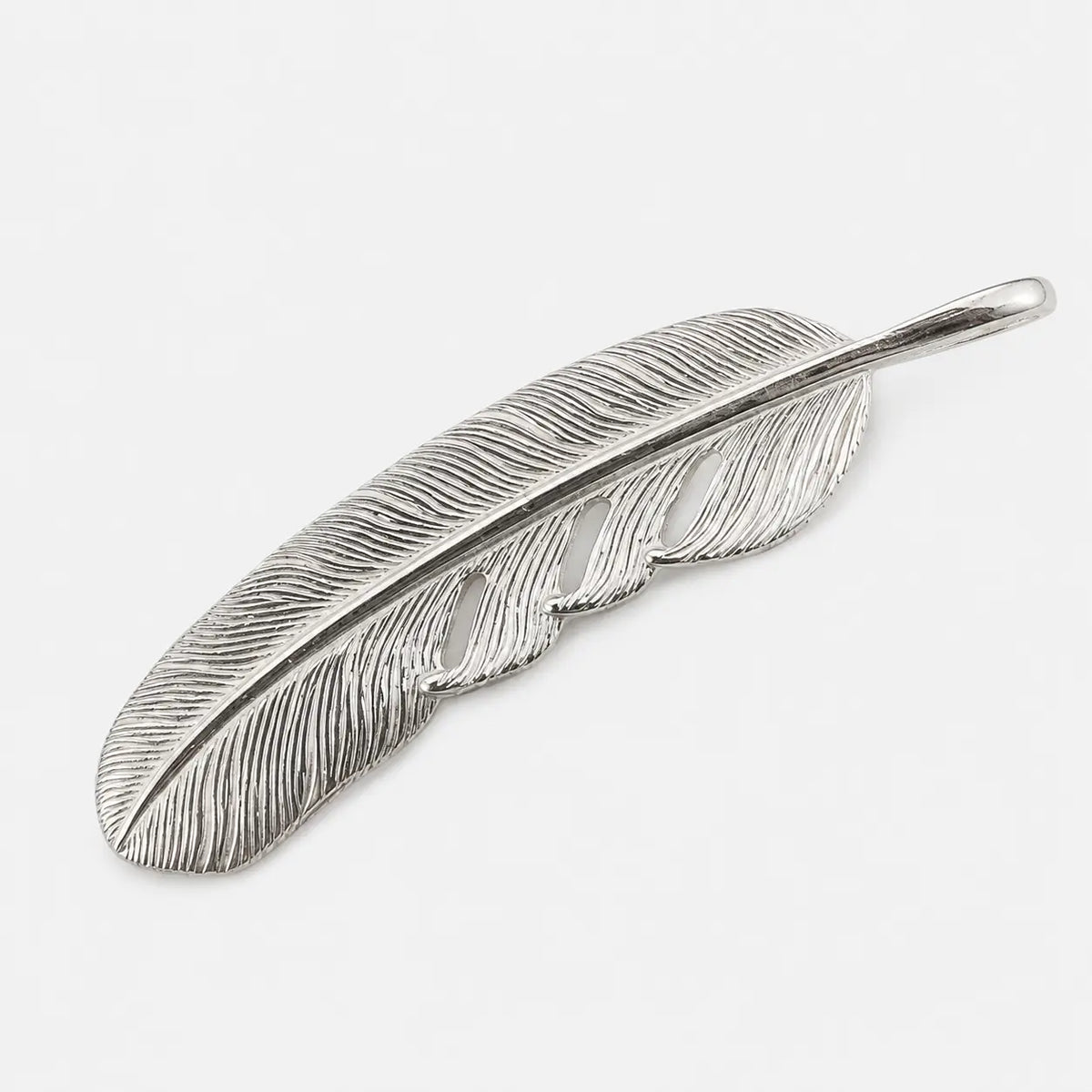 Tady King Silver Feather Pendant