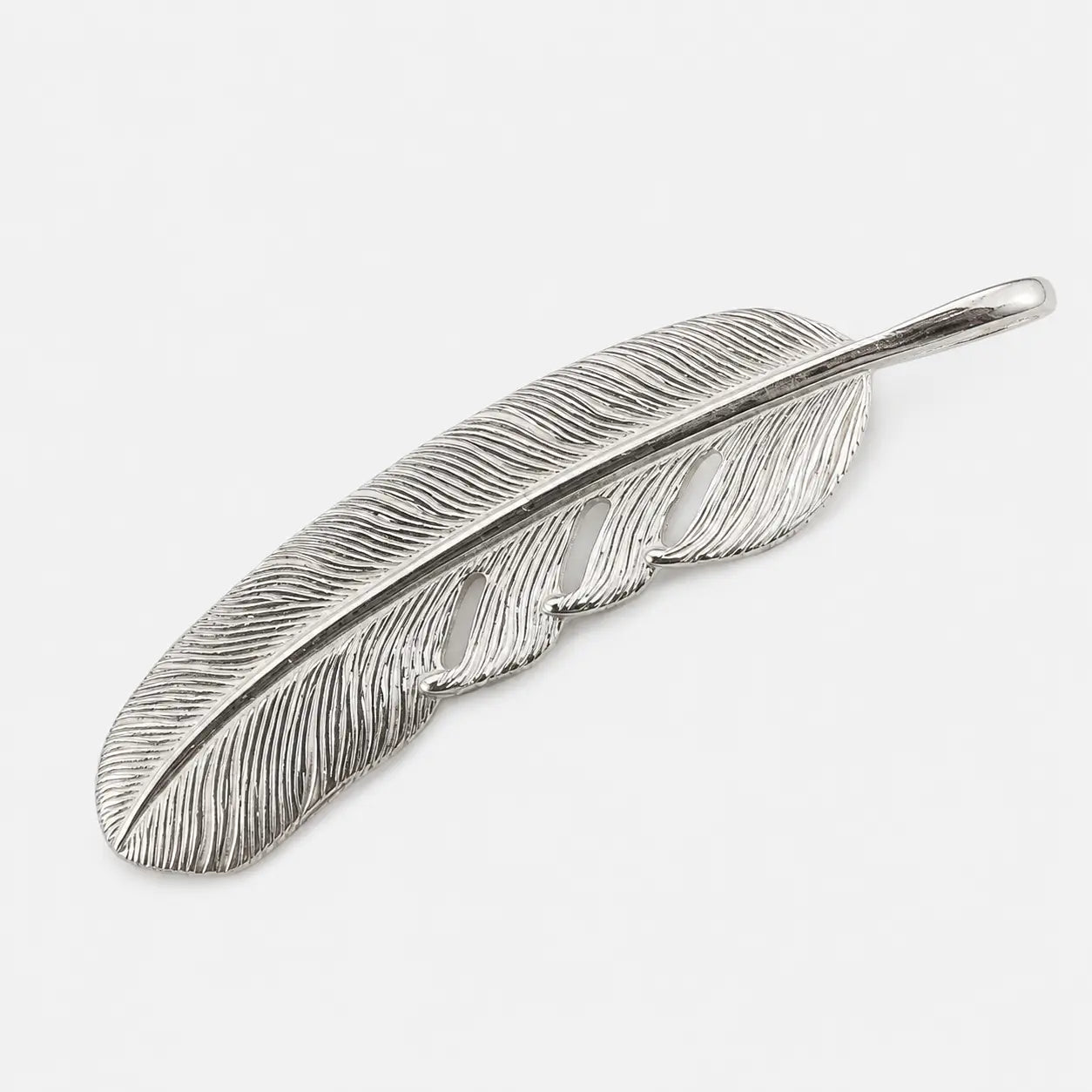 Tady King Silver Feather Pendant
