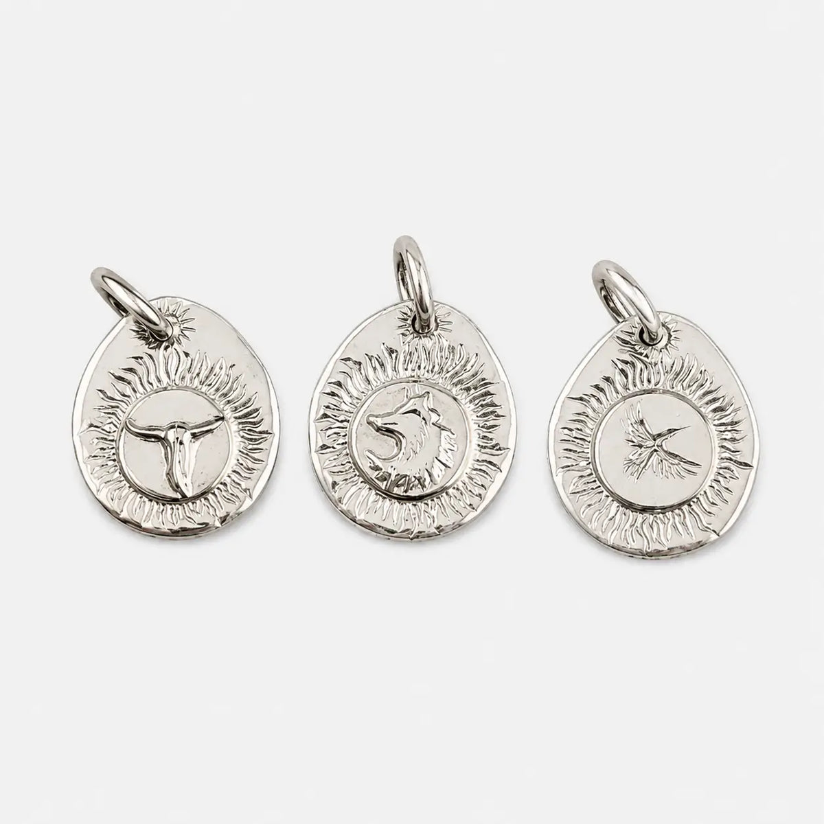 Tady King Stamped Animal Head Pendant