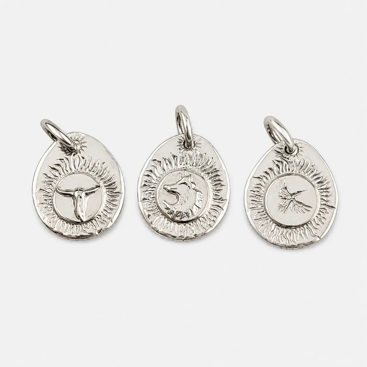 Tady King Stamped Animal Head Pendant