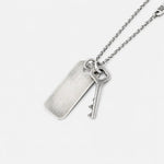 Werkstatt München Fine Chain Key + Tag Necklace