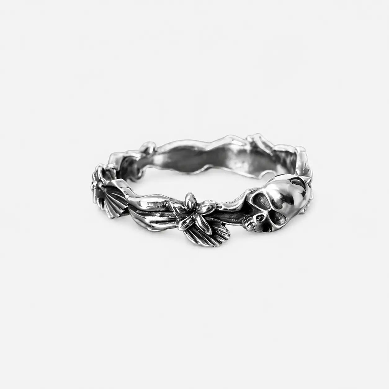 Werkstatt München Floral Skull Ring