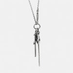 Werkstatt München Silver Cross Peace And Bar Necklace